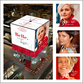 Habillage stand Clarins Habillage stand Clarins